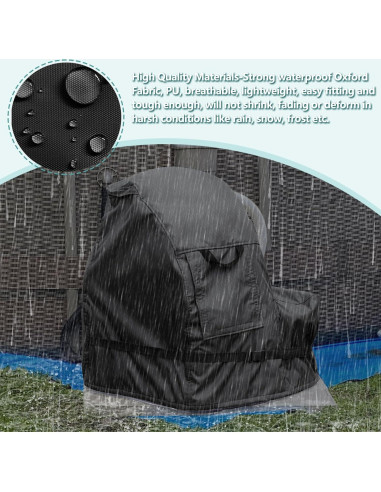 Cubierta Impermeable para Bomba de Filtro de Arena okcool 65.7x62.2 cm