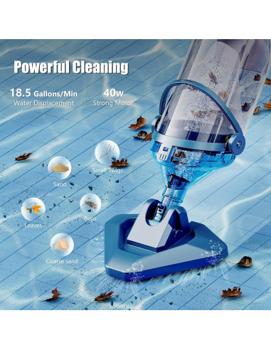 Aspiradora de Piscina Portátil Enhulk EHT21001-L20 70L/min