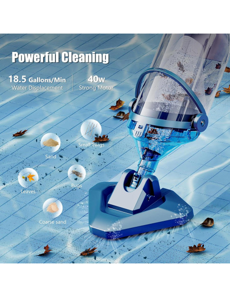 Aspiradora de Piscina Portátil Enhulk EHT21001-L20 70L/min