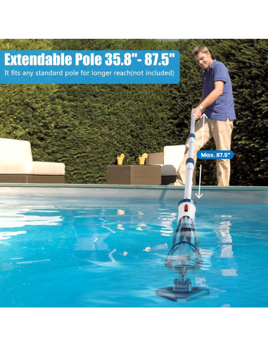 Aspiradora de Piscina Portátil Enhulk EHT21001-L20 70L/min