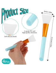 4 Piezas Brochas de Silicona Tucnoeu para Mascarilla Facial 2