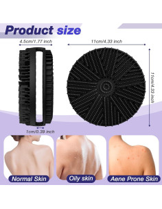 Exfoliador Corporal de Silicona Manmihealth 2 PCS Doble Cara 2