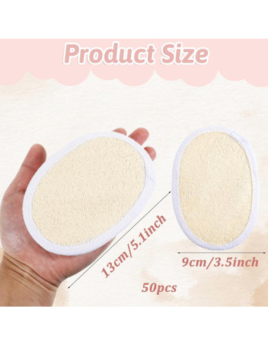 Esponjas Exfoliantes Loofah SHENLIU 50 Piezas 13x9 cm
