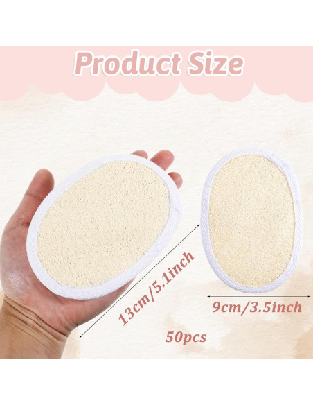 Esponjas Exfoliantes Loofah SHENLIU 50 Piezas 13x9 cm