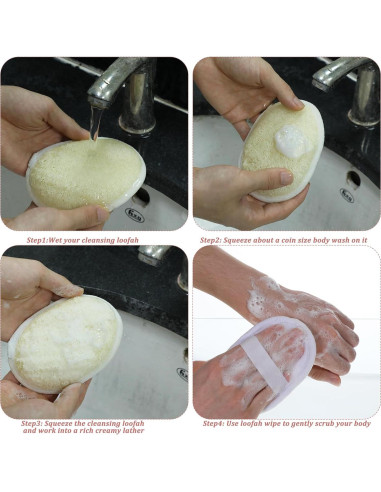 Esponjas Exfoliantes Loofah SHENLIU 50 Piezas 13x9 cm