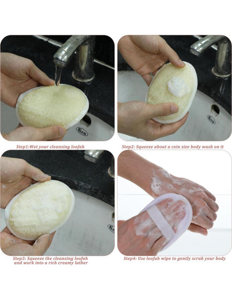 Esponjas Exfoliantes Loofah SHENLIU 50 Piezas 13x9 cm