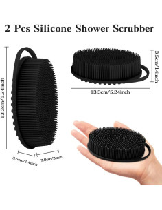 Exfoliador Corporal de Silicona Cutiland 2 en 1 - Set de 2 2