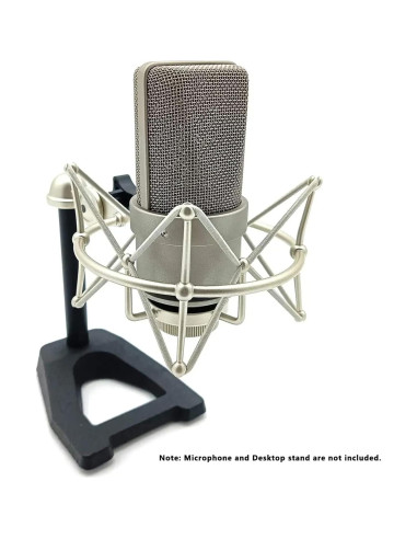 Montura de Micrófono de Metal Neumann M147 - Plata