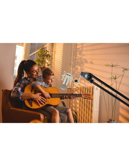 Montura de Micrófono de Metal Neumann M147 - Plata