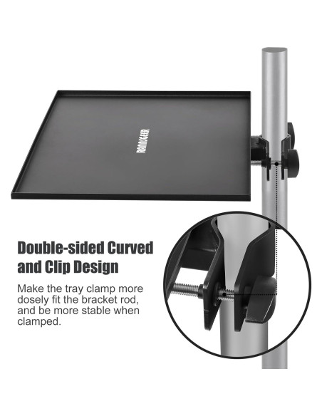 Bandeja Cuadrada Rannsgeer 30x30 cm para Soporte de TV y Altavoz