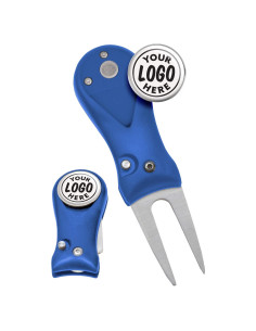 Herramienta de Divot de Golf Clip Wipes Personalizada Azul