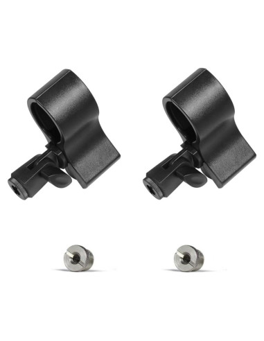 2 Clips de Soporte para Micrófono con Adaptadores 5/8" a 3/8"