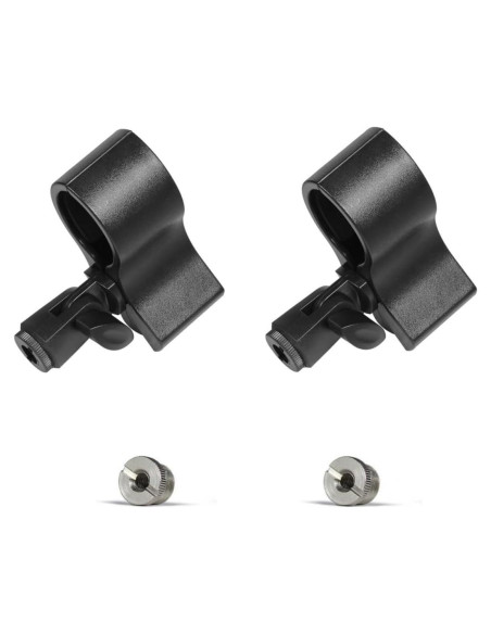 2 Clips de Soporte para Micrófono con Adaptadores 5/8" a 3/8"