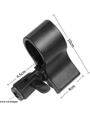 2 Clips de Soporte para Micrófono con Adaptadores 5/8" a 3/8"