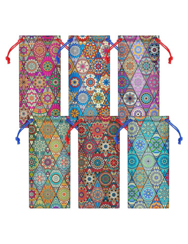 24 Fundas de Microfibra para Gafas de Sol Multicolor 18x9 cm