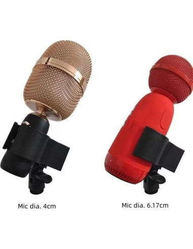 2 Clips de Soporte para Micrófono con Adaptadores 5/8" a 3/8"