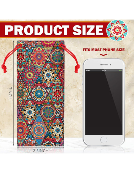 24 Fundas de Microfibra para Gafas de Sol Multicolor 18x9 cm