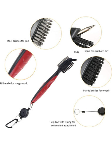 Cepillo de Limpieza para Palos de Golf lasenersm Rosa 19 cm