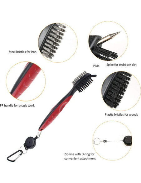 Cepillo de Limpieza para Palos de Golf lasenersm Rosa 19 cm