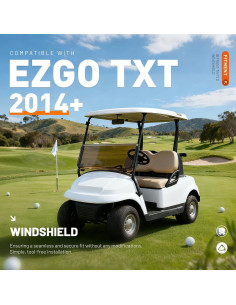 Parabrisas Delantero Tinteado EZGO TXT 2014+ Plegable Plástico 2