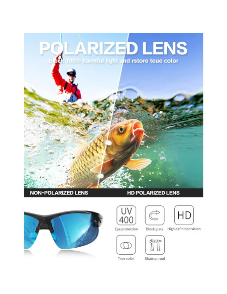 Gafas de sol deportivas BIRCEN polarizadas UV400 para hombres
