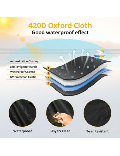 Funda Impermeable para Carro de Golf Falafa 4 Pasajeros 2