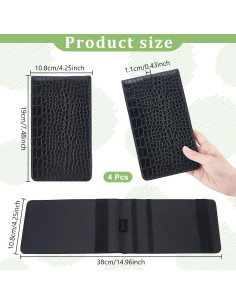 Portatarjetas de Golf NBEADS 4 Pcs Cuero Imitación 10.8x19cm 2