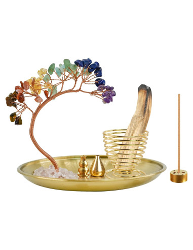 Soporte de Incienso 5 en 1 MrMrKura con Árbol de Chakras