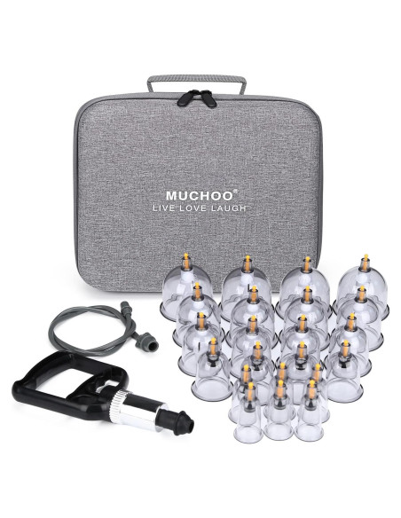 Juego de Ventosas Terapéuticas Muchoo - 22 Piezas con Bomba