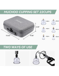 Juego de Ventosas Terapéuticas Muchoo - 22 Piezas con Bomba 2
