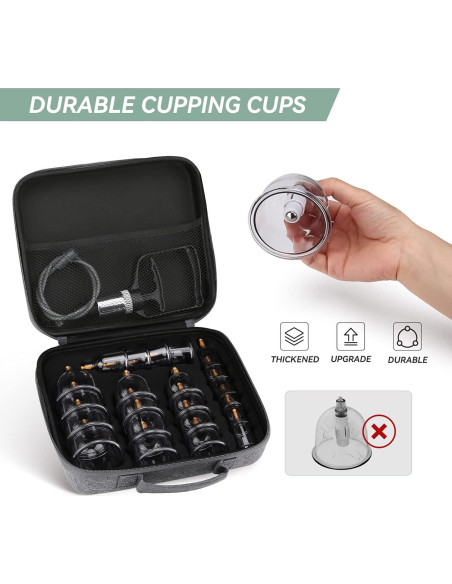 Juego de Ventosas Terapéuticas Muchoo - 22 Piezas con Bomba