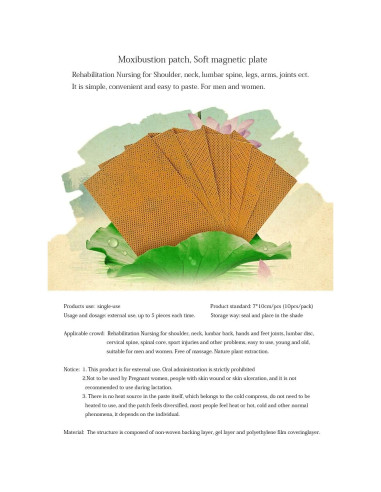 60 Parches de Moxibustión Autocalentables 7x10cm Alivio Dolor