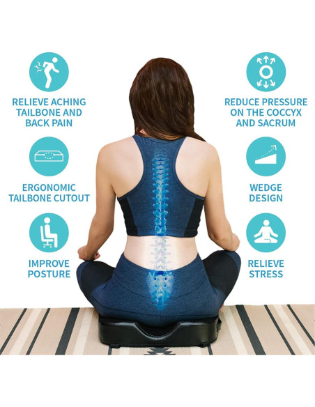 Cojín Ergonómico de Espuma Viscoelástica VivaLife para Alivio de Dolor