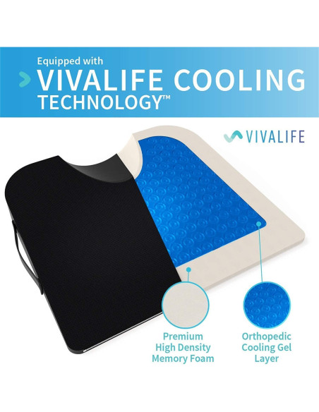 Cojín Ergonómico de Espuma Viscoelástica VivaLife para Alivio de Dolor