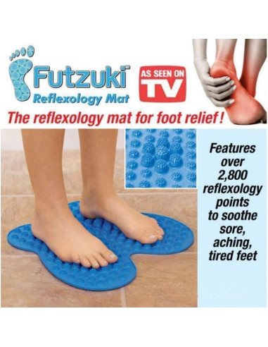 Alfombrilla de Reflexología Futzuki YZWDTGS 40x38 cm Azul
