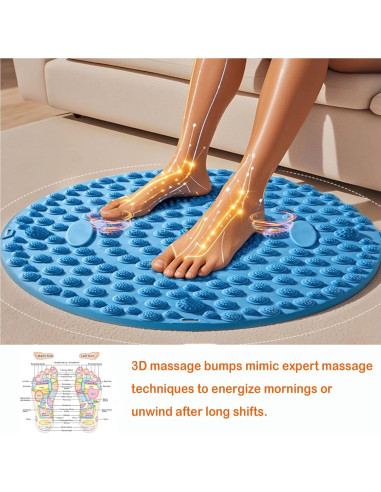 Alfombrilla de Masaje para Pies BIU-01 55x55cm Antifatiga