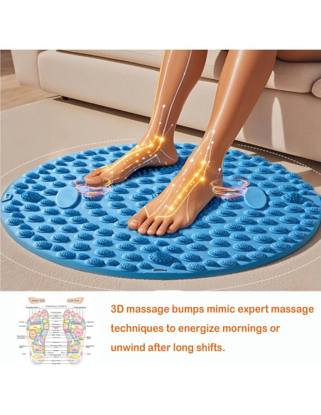 Alfombrilla de Masaje para Pies BIU-01 55x55cm Antifatiga