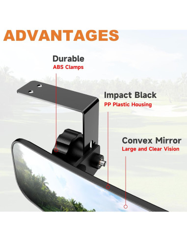 Espejo Retrovisor para Carrito de Golf Piclafe 41.91 cm Ajustable