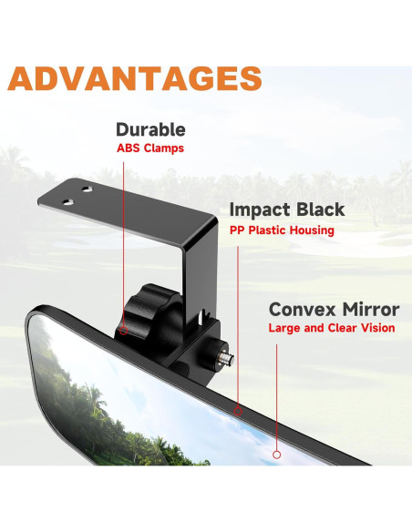 Espejo Retrovisor para Carrito de Golf Piclafe 41.91 cm Ajustable
