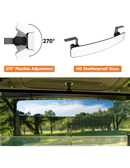 Espejo Retrovisor para Carrito de Golf Piclafe 41.91 cm Ajustable