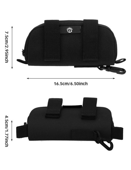 Estuche Duro Táctico para Gafas Huntvp Nylon 600D Negro