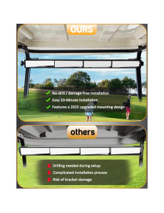 Espejo Retrovisor Xislet para Carro de Golf 4 Paneles 180 2