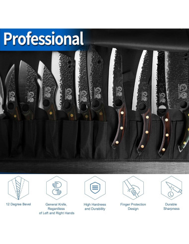 Conjunto de cuchillos de cocina XYJ 15 piezas con bloque magnético