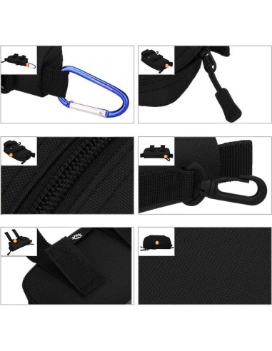 Estuche Duro Táctico para Gafas Huntvp Nylon 600D Negro