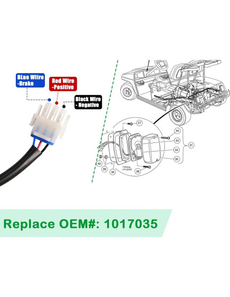 Kit de luces traseras LED CartClan para Club Car DS 1982+