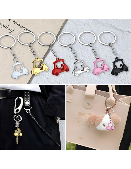 Llavero de Carro de Golf FALVFUN 2 Piezas Aleación Zinc Rojo