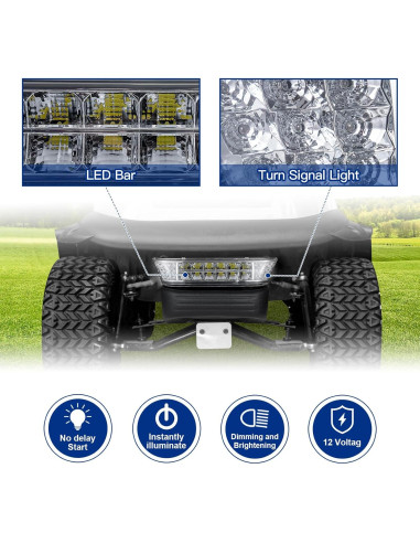 Kit de Faros LED WEKANI para Golf Cart Club Car Precedent 2004-UP