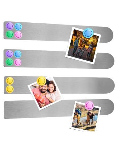 Tiras Magnéticas Adhesivas YJWZWE 32x4 cm Plata 4 Pcs