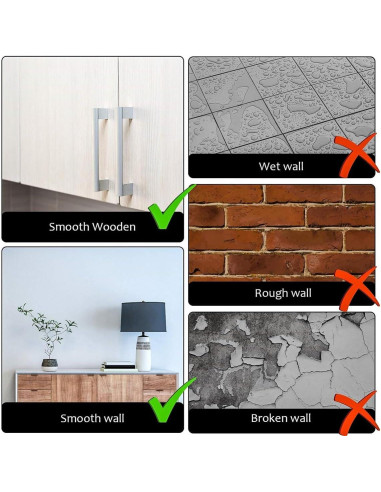 Tiras Magnéticas Adhesivas YJWZWE 32x4 cm Plata 4 Pcs