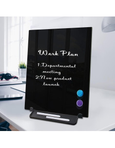 Caballete de vidrio magnético ZHIDIAN 40x30 cm para escritorio 2